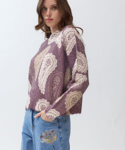 GUILLARD PAISLEY KNIT - COFFEE FUDGE