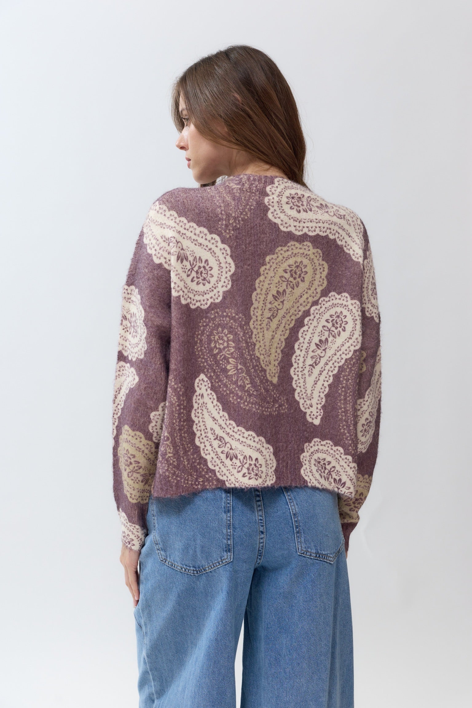 GUILLARD PAISLEY KNIT - COFFEE FUDGE