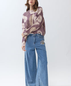 GUILLARD PAISLEY KNIT - COFFEE FUDGE