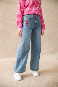 TRIPLE HEARTS JEANS - BLUE