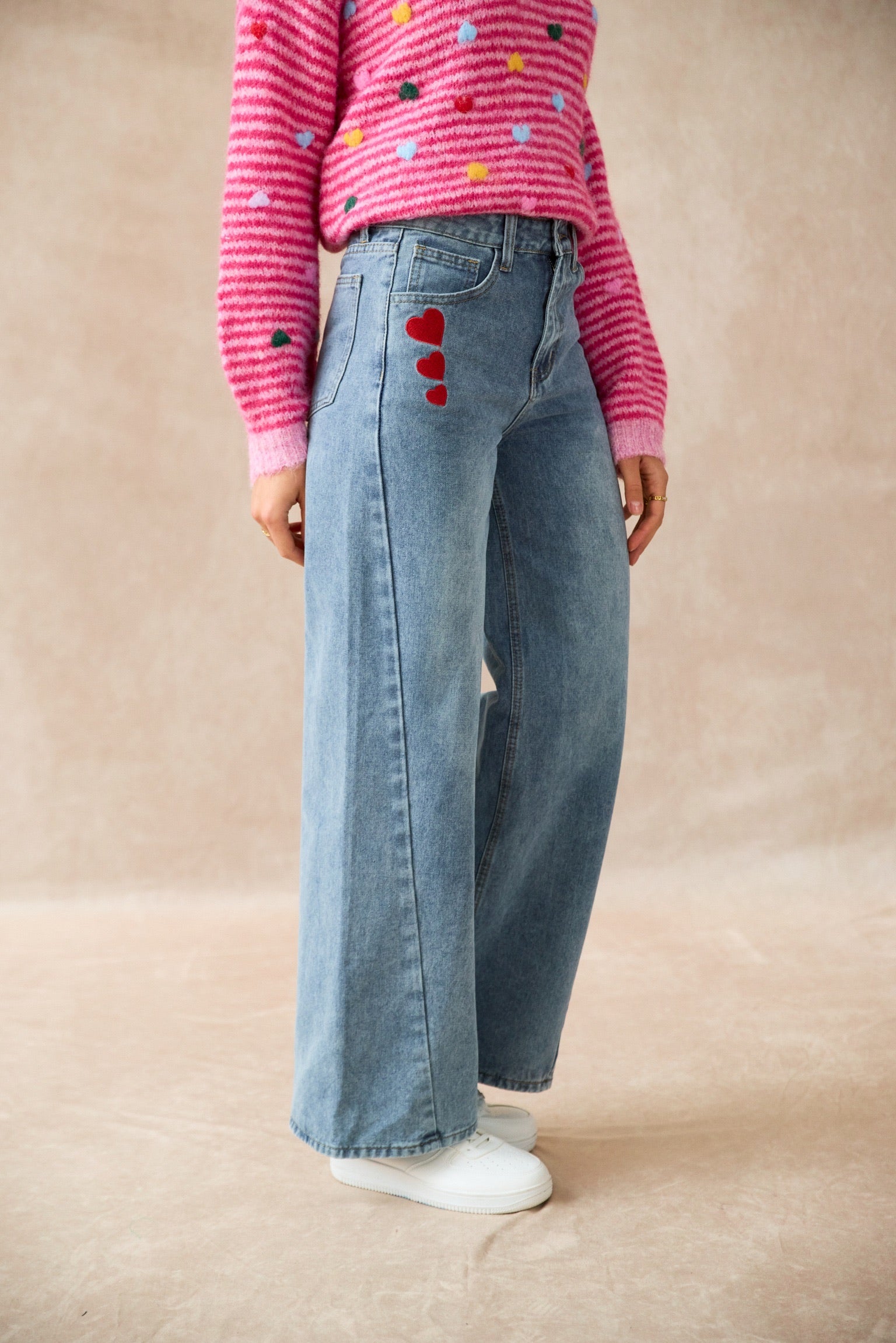 TRIPLE HEARTS JEANS - BLUE