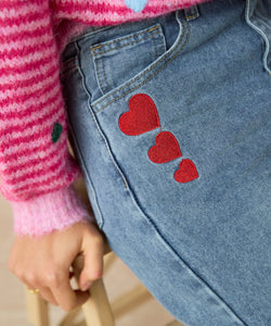 TRIPLE HEARTS JEANS - BLUE
