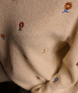 FLORIANE EMBROIDERY KNIT - OFFWHITE