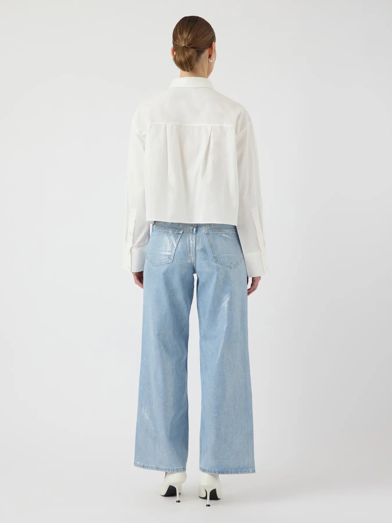 Y.A.S | LEE LS SHORT SHIRT - STAR WHITE