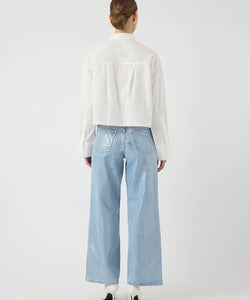 Y.A.S | LEE LS SHORT SHIRT - STAR WHITE