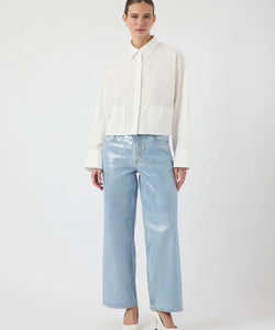 Y.A.S | LEE LS SHORT SHIRT - STAR WHITE