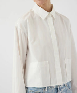 Y.A.S | LEE LS SHORT SHIRT - STAR WHITE