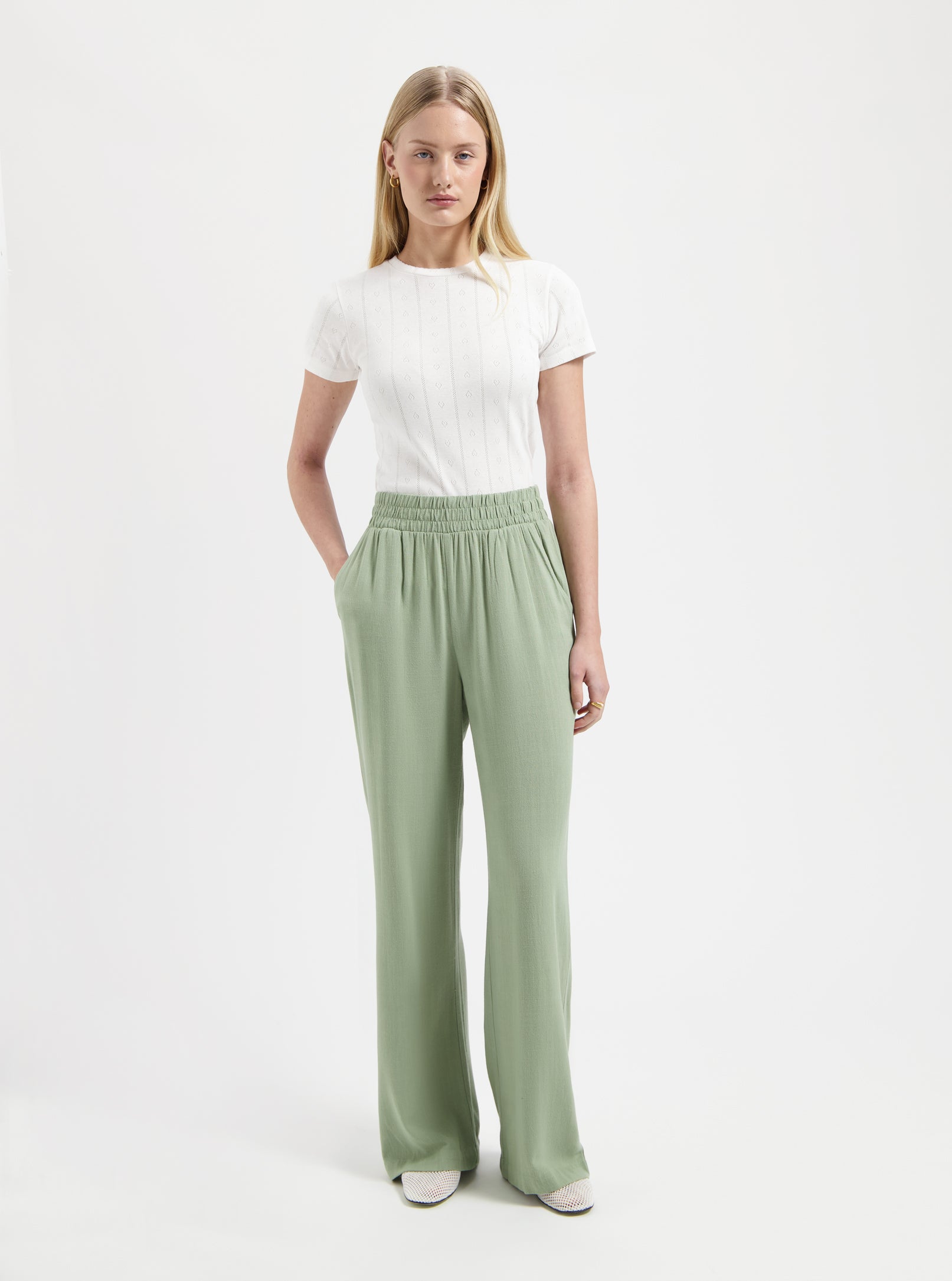 NOUS SOMMES LABELS | LENNIE LINEN PANTS - LIGHT GREEN