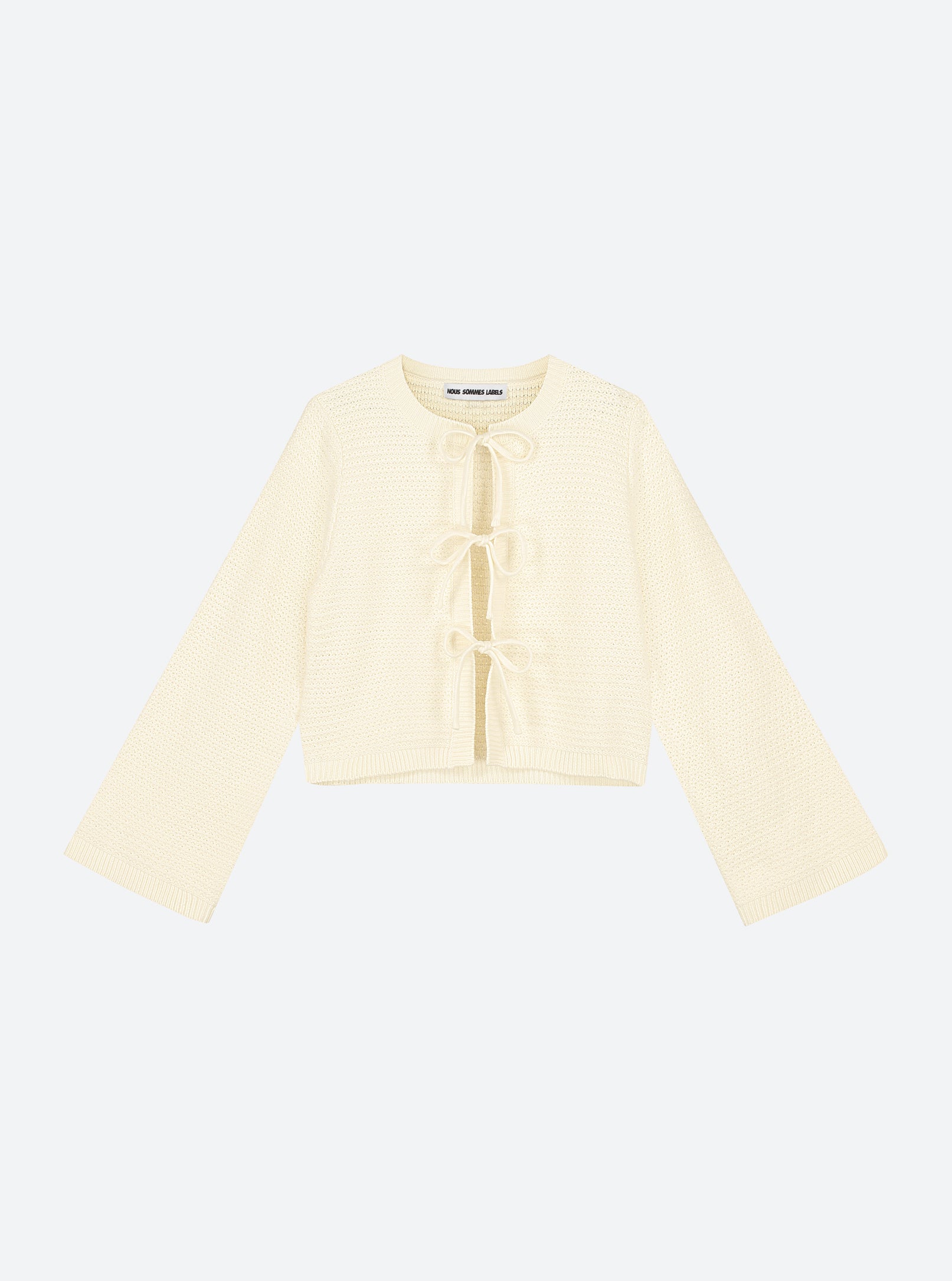 NOUS SOMMES LABELS | LILA LS TIE CARDIGAN - OFF WHITE