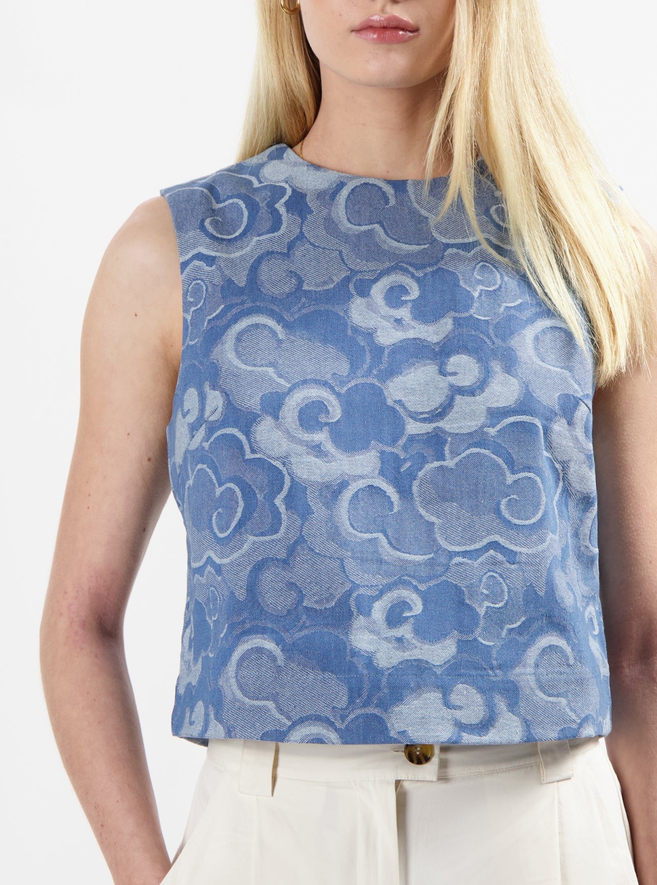 NOUS SOMMES LABELS | MIRA SL TOP - BLUE