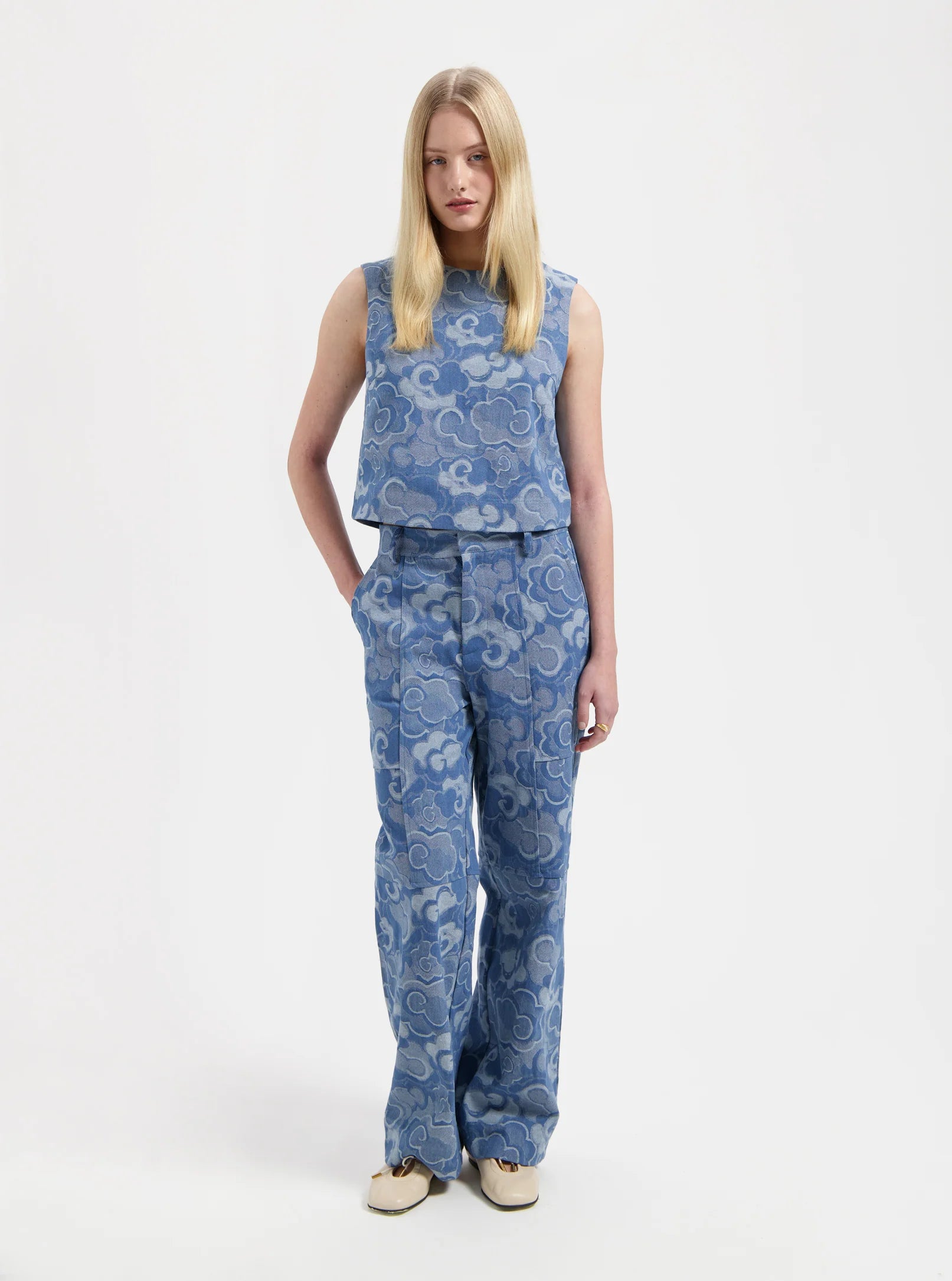 NOUS SOMMES LABELS | MIRA SL TOP - BLUE
