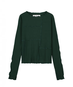 SHANNIE LS TOP - DARK GREEN