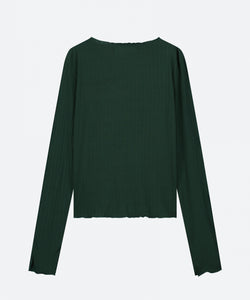 SHANNIE LS TOP - DARK GREEN