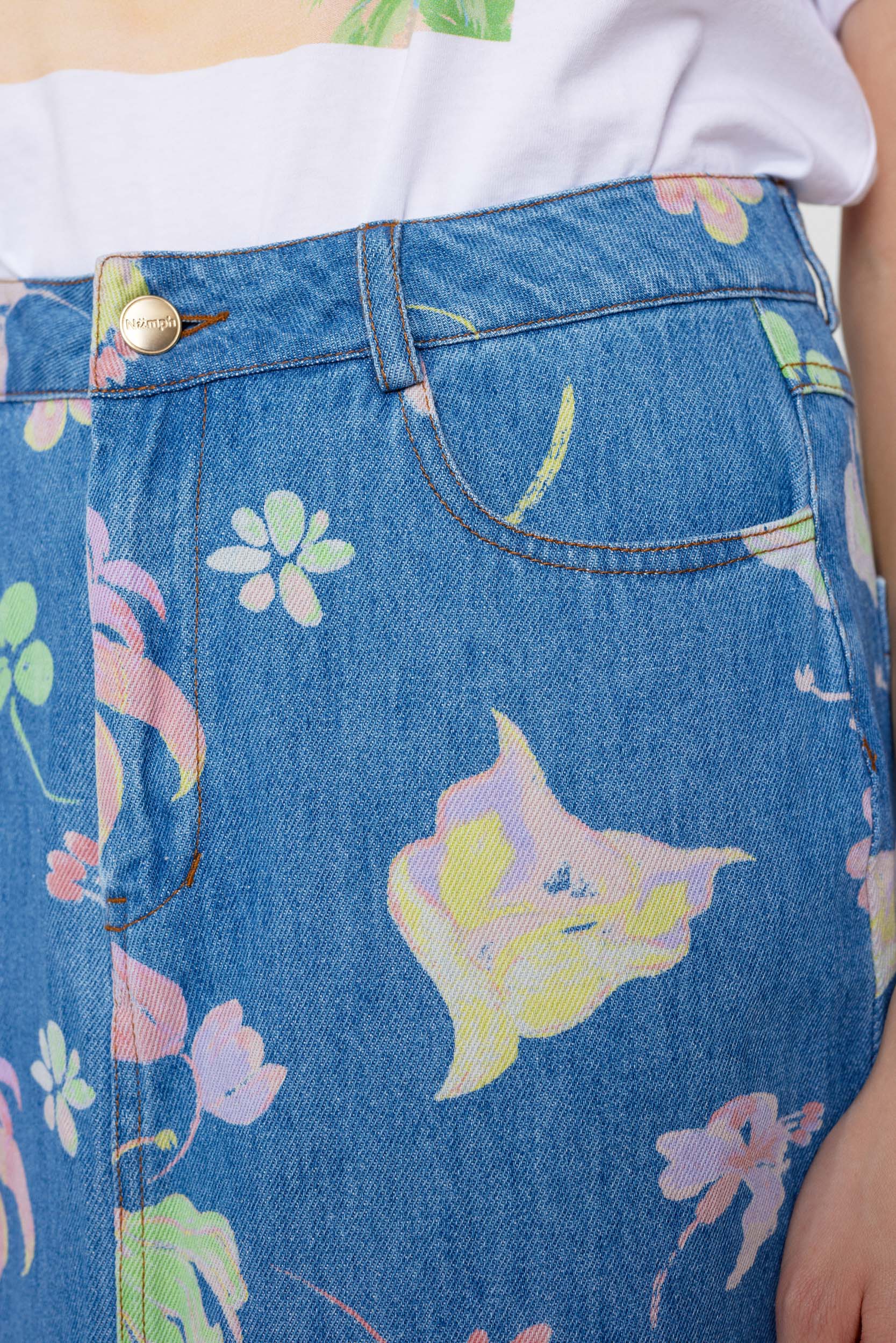 NUMPH | BILLY SKIRT - LIGHT BLUE DENIM