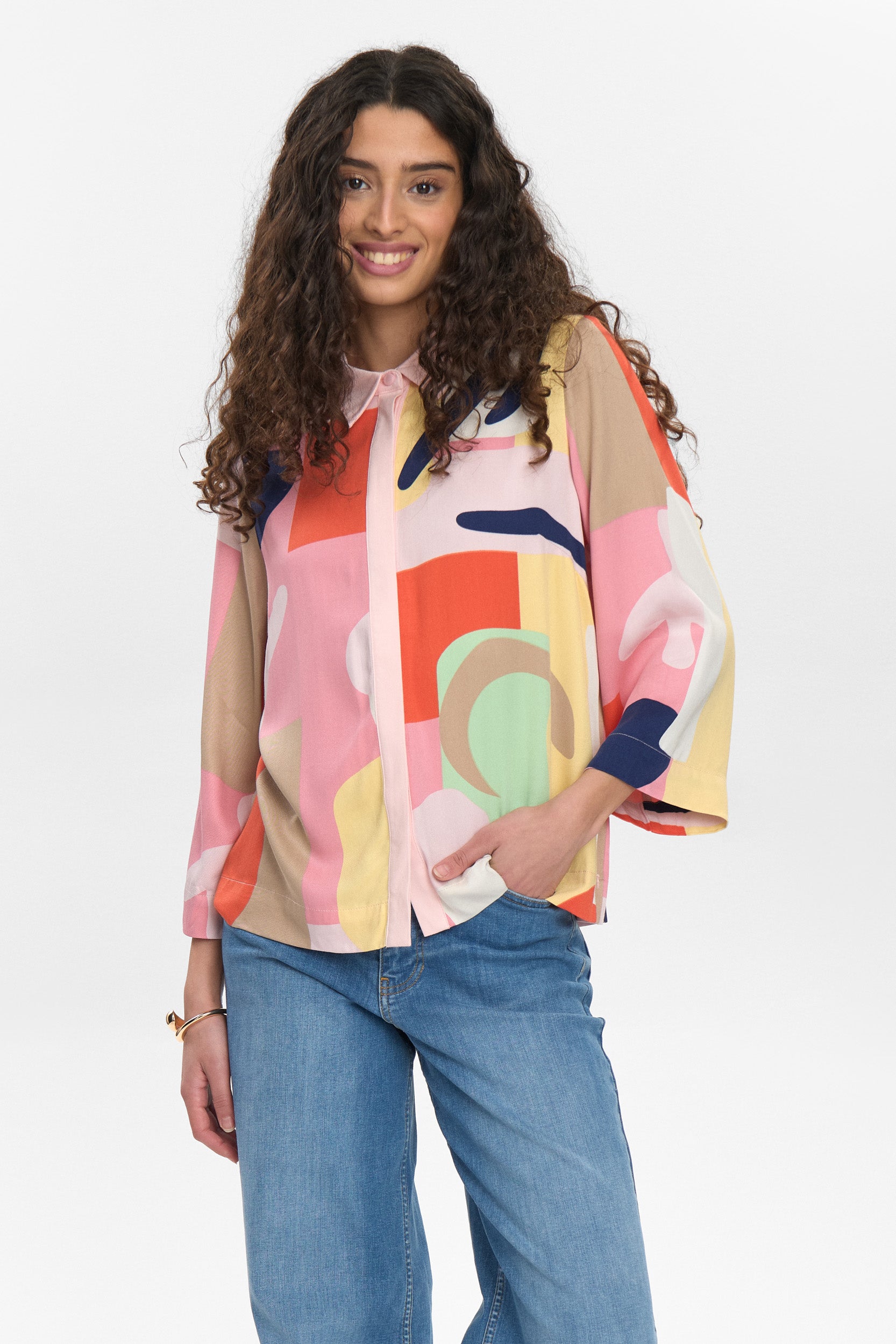NÜMPH | ULRIKA SS SHIRT - FLAMINGO PINK