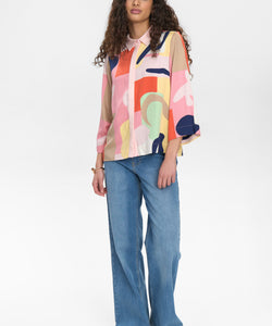 NÜMPH | ULRIKA SS SHIRT - FLAMINGO PINK