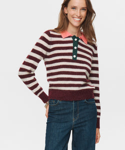 NÜMPH | CIARA RIETTE STRIPE PULLOVER - WINETASTING