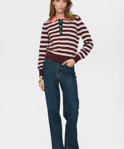 NÜMPH | CIARA RIETTE STRIPE PULLOVER - WINETASTING