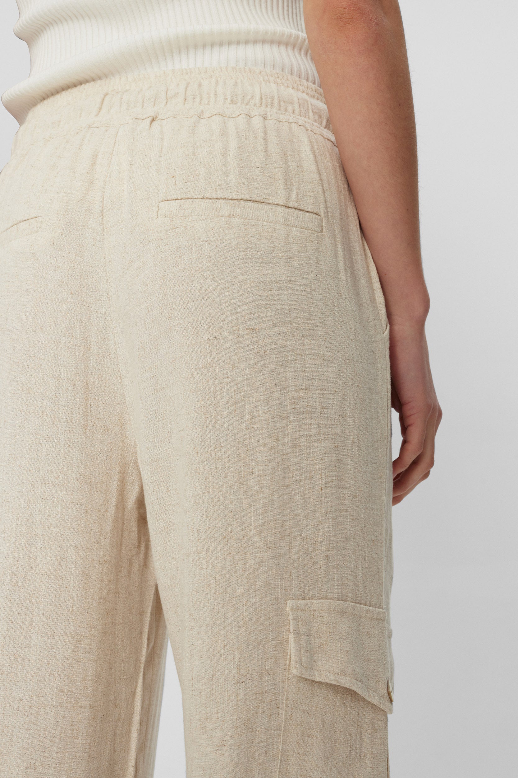 NUMPH | SUSSI PANTS - SESAME MELANGE