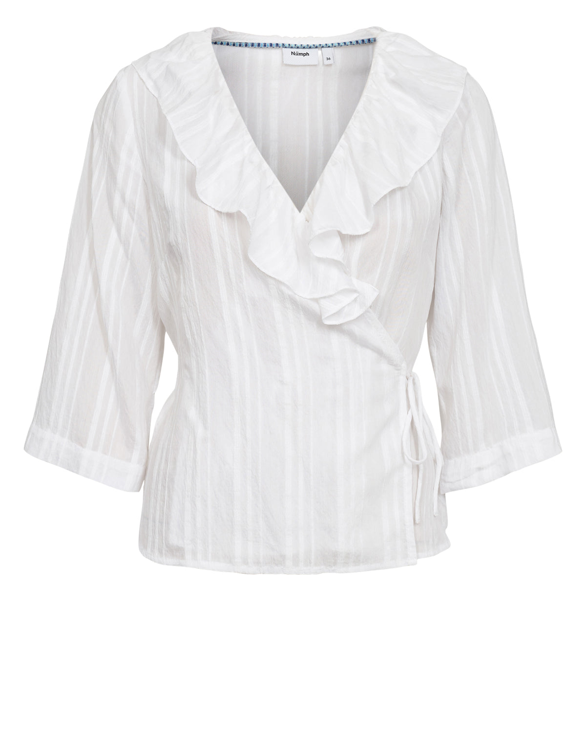 NÜMPH | HALSTON WRAP SHIRT - BRIGHT WHITE