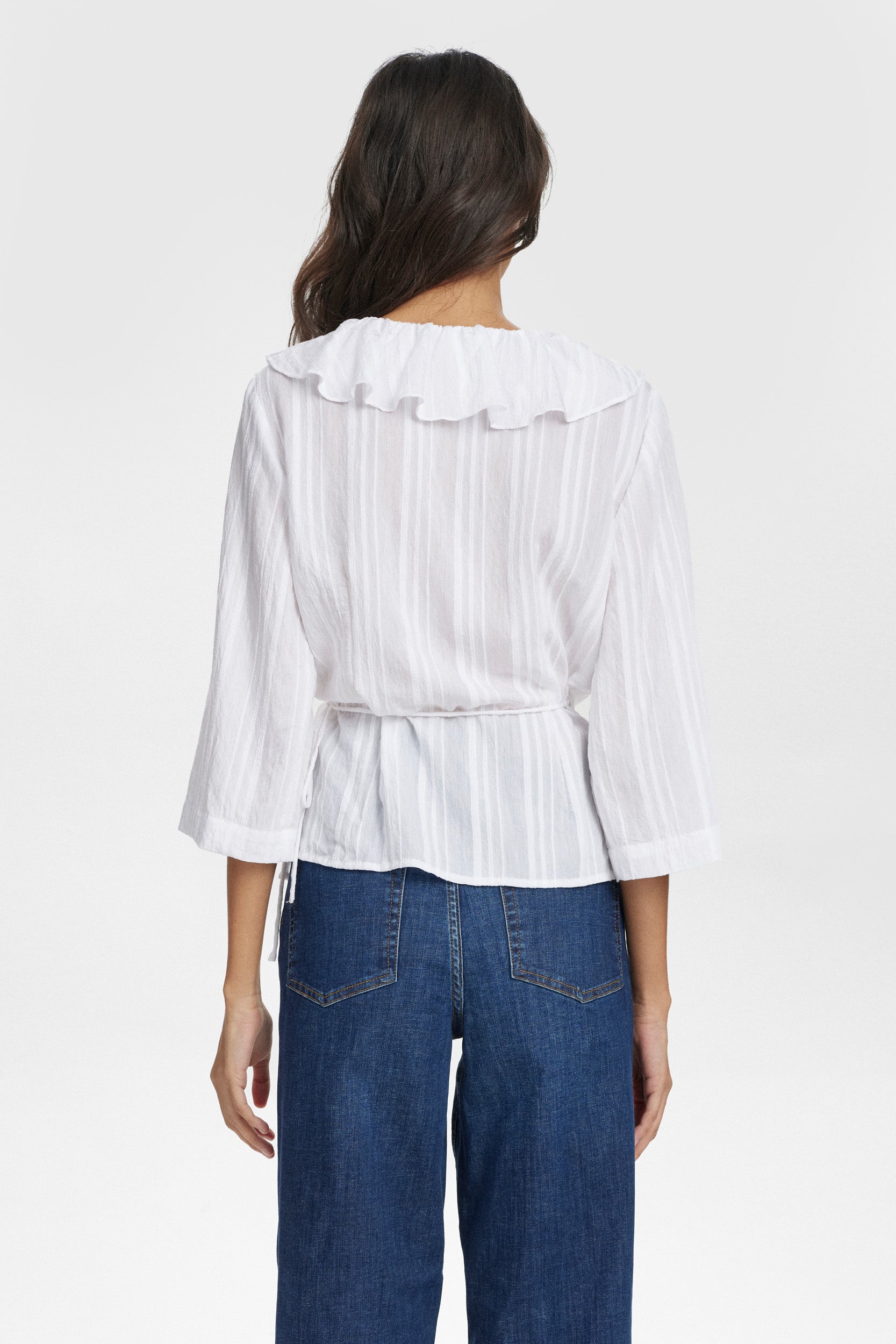 NÜMPH | HALSTON WRAP SHIRT - BRIGHT WHITE