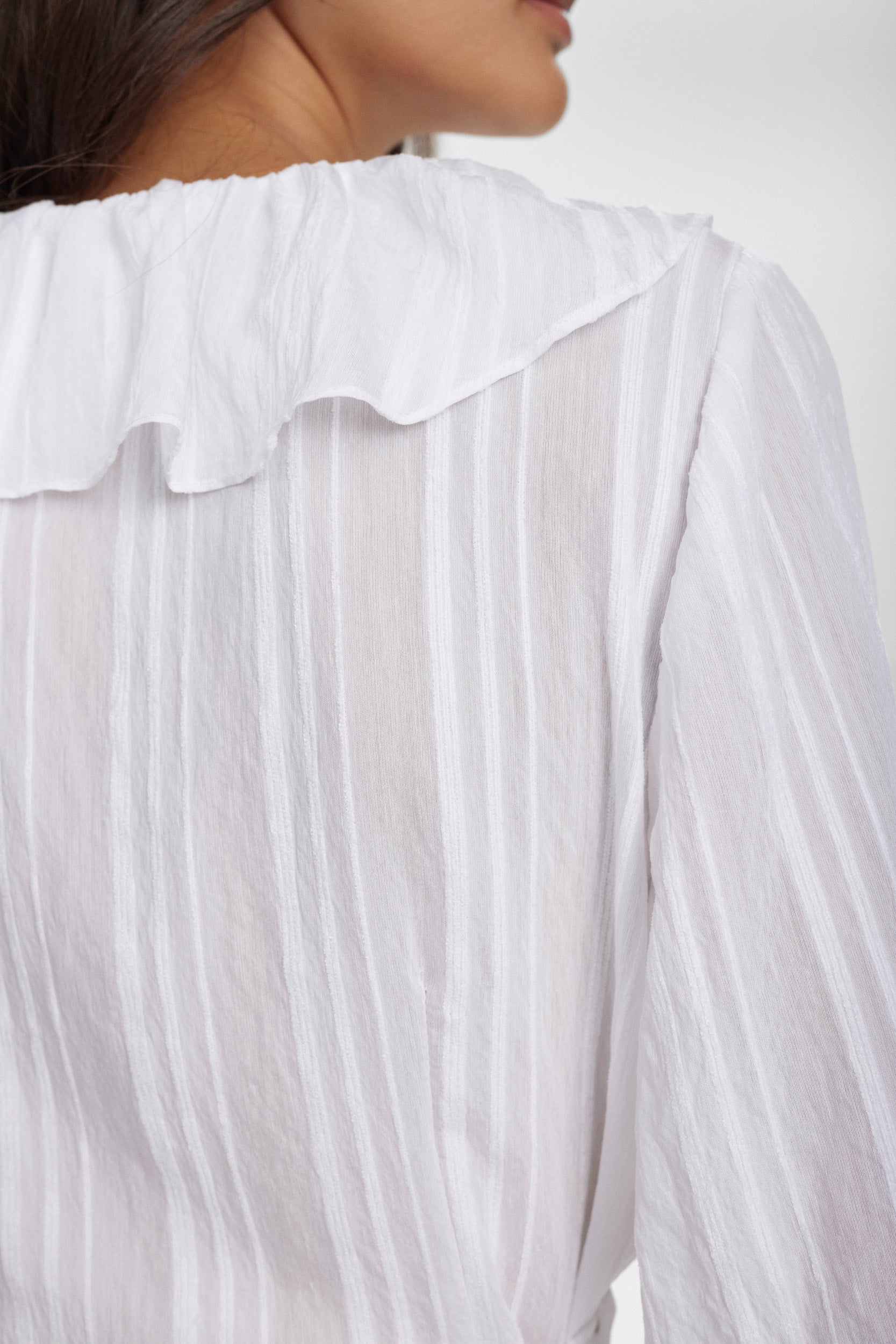 NÜMPH | HALSTON WRAP SHIRT - BRIGHT WHITE
