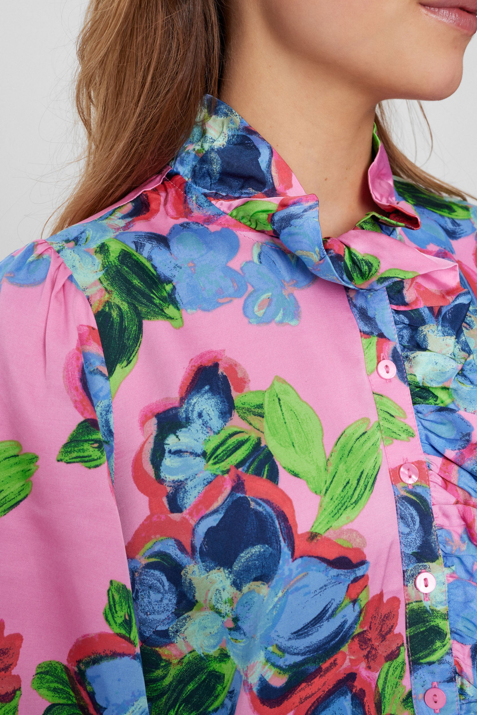 NUMPH | GABBY BLOUSE - FUCHSIA PINK