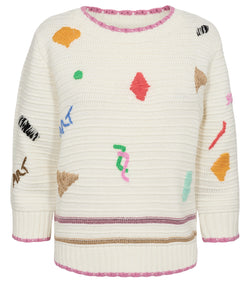 NUMPH | ARTSY PULLOVER - SEASHELL MELANGE