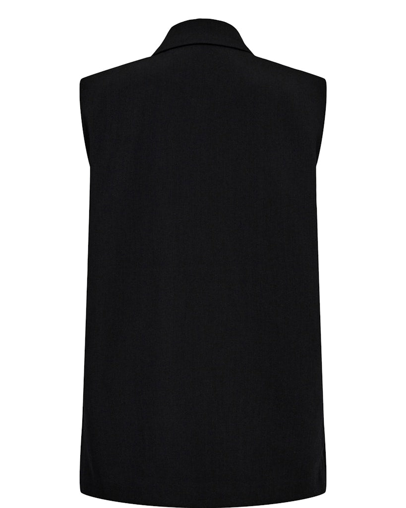 NÜMPH | ALMUT LONG VEST - CAVIAR