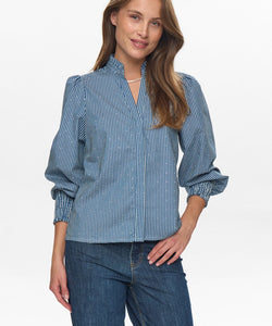 NÜMPH | EMILIE SHIRT - MEDIUM BLUE DENIM