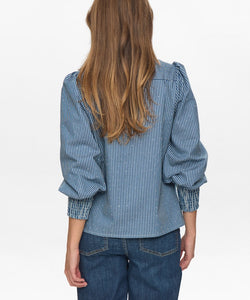 NÜMPH | EMILIE SHIRT - MEDIUM BLUE DENIM