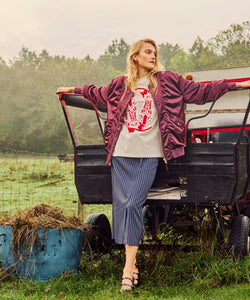 NÜMPH | FRIA OVERSIZE BOMBER JACKET - WINETASTING
