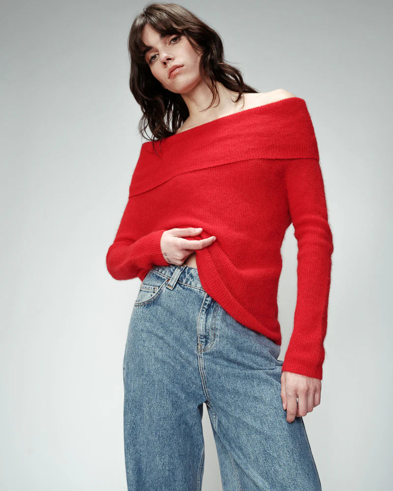 GRACE & MILA | ORANGER PULLOVER - RED