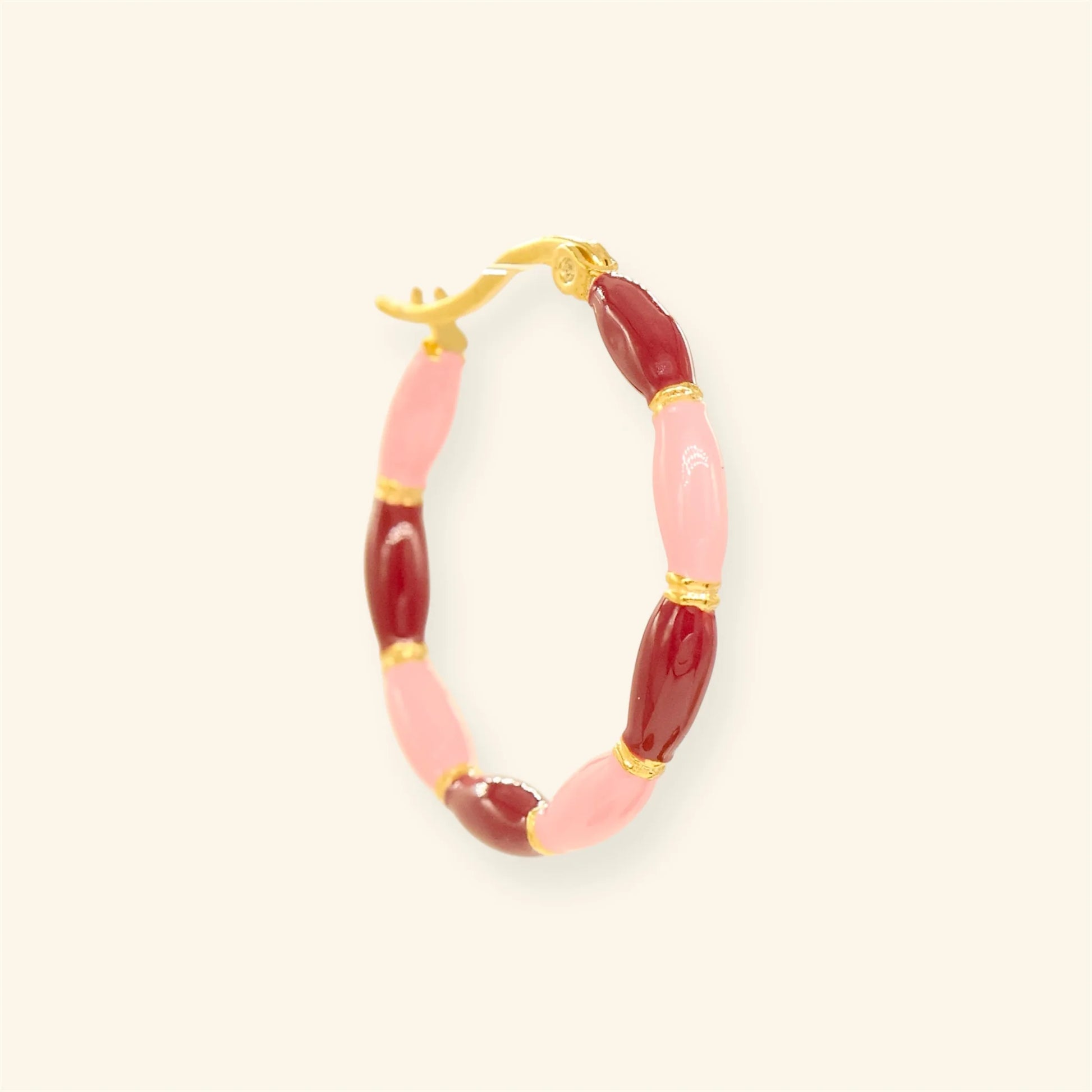 MABLE | EARRING - BURGUNDY PINK