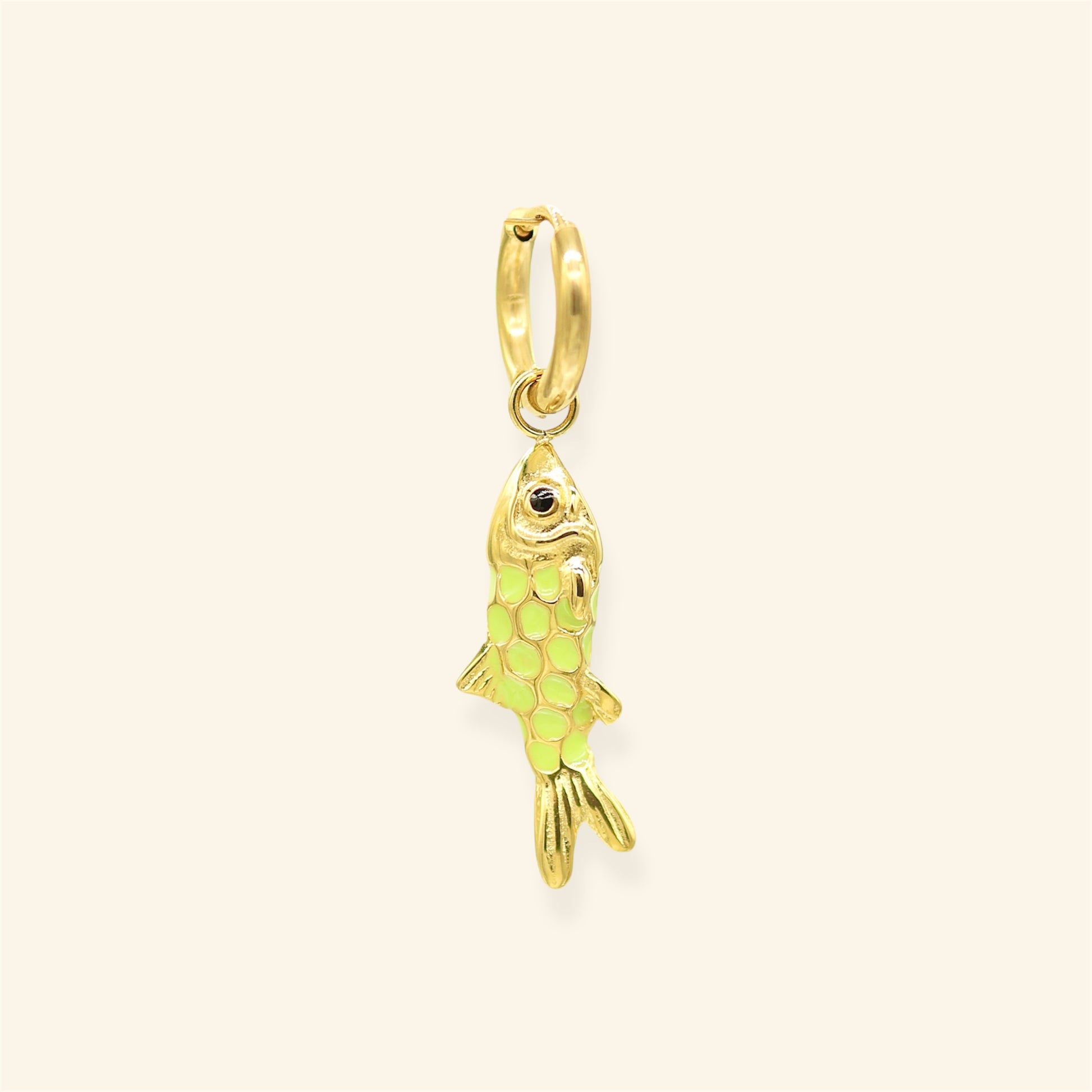 MABLE | EARRING - TINY FISH LIME