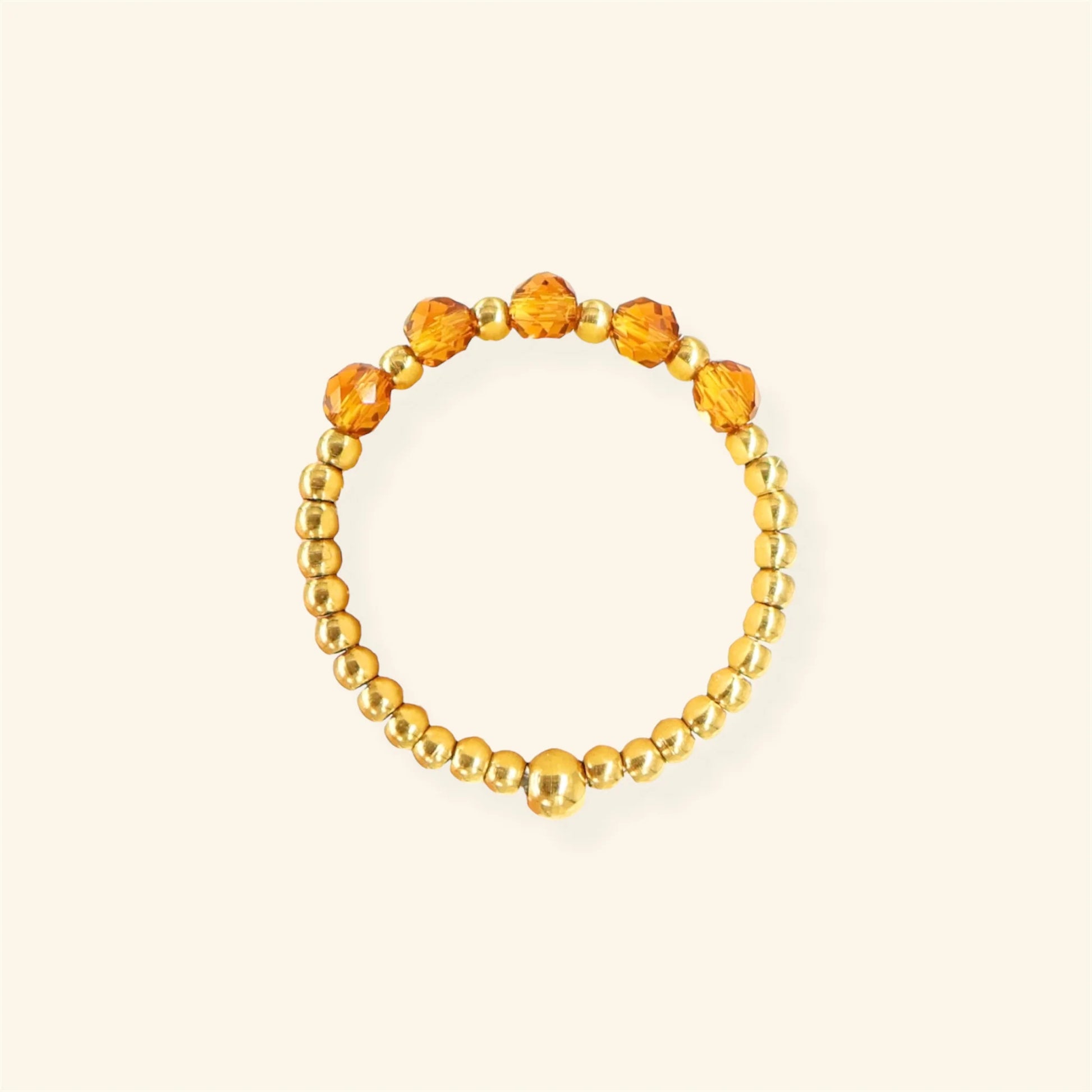 MABLE | RING - FACET BROWN