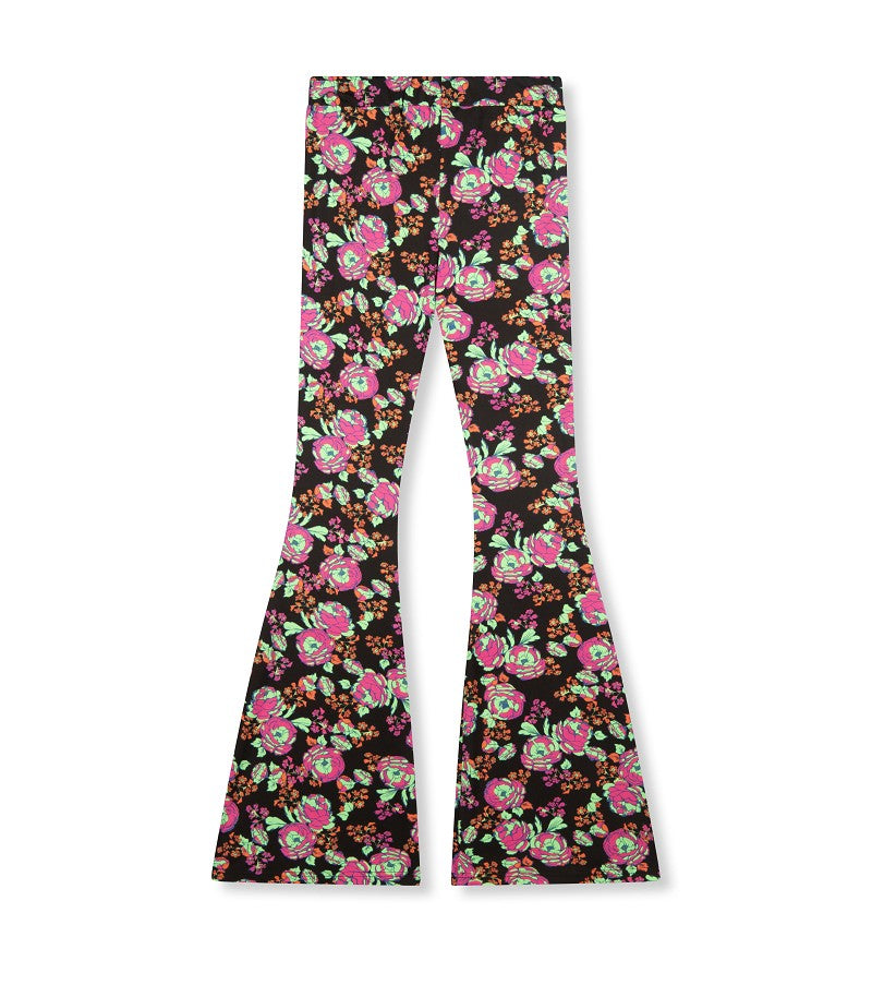 REFINED DEPARTMENT | ABBA KNITTED FLARED PANTS - FLOWER