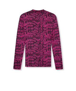 REFINED DEPARTMENT | RILEY KNITTED ZEBRA TOP - PURPLE