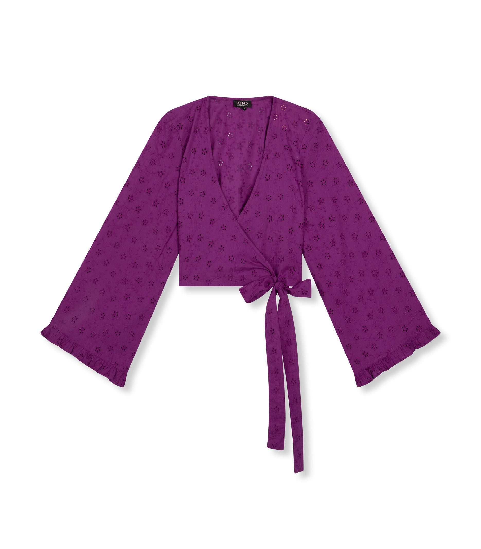 REFINED DEPARTMENT | MELISSA WRAP BLOUSE - PURPLE