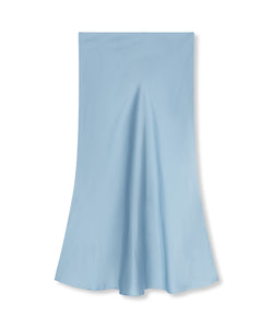 REFINED DEPARTMENT | AUDREY SATIN SKIRT - LIGHT BLUE