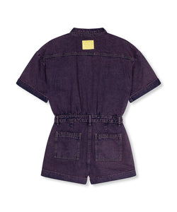 REFINED DEPARTMENT | KATE JEANS JUMPSUIT - PURPLE