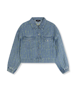 REFINED DEPARTMENT | BLOOM DENIM JACKET - BLUE