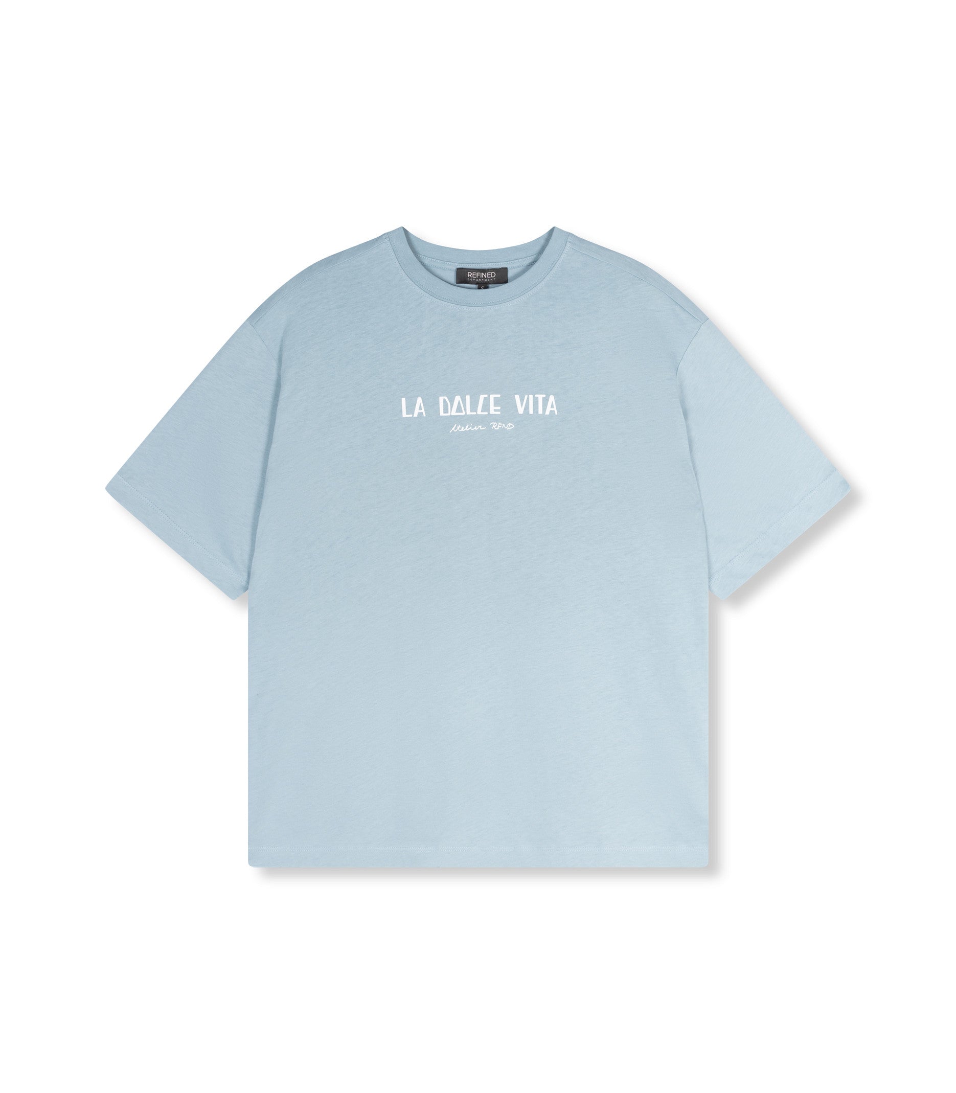 REFINED DEPARTMENT | MAGGY PRINT T-SHIRT - LIGHT BLUE