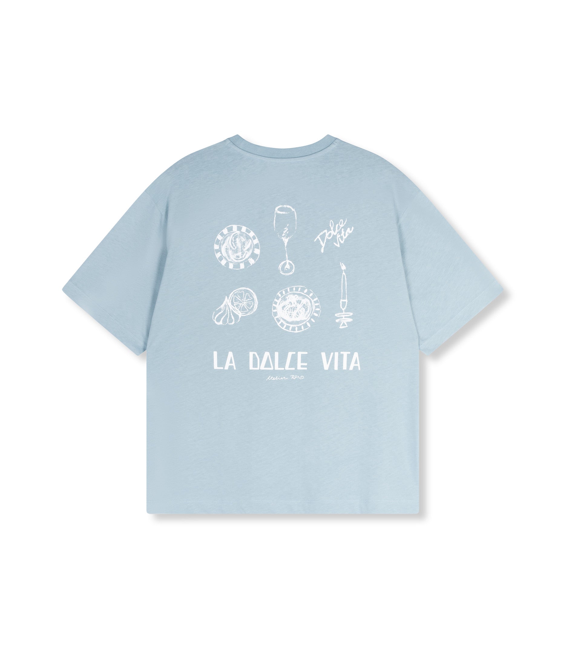 REFINED DEPARTMENT | MAGGY PRINT T-SHIRT - LIGHT BLUE