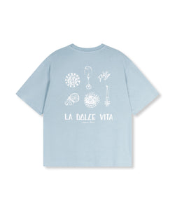 REFINED DEPARTMENT | MAGGY PRINT T-SHIRT - LIGHT BLUE