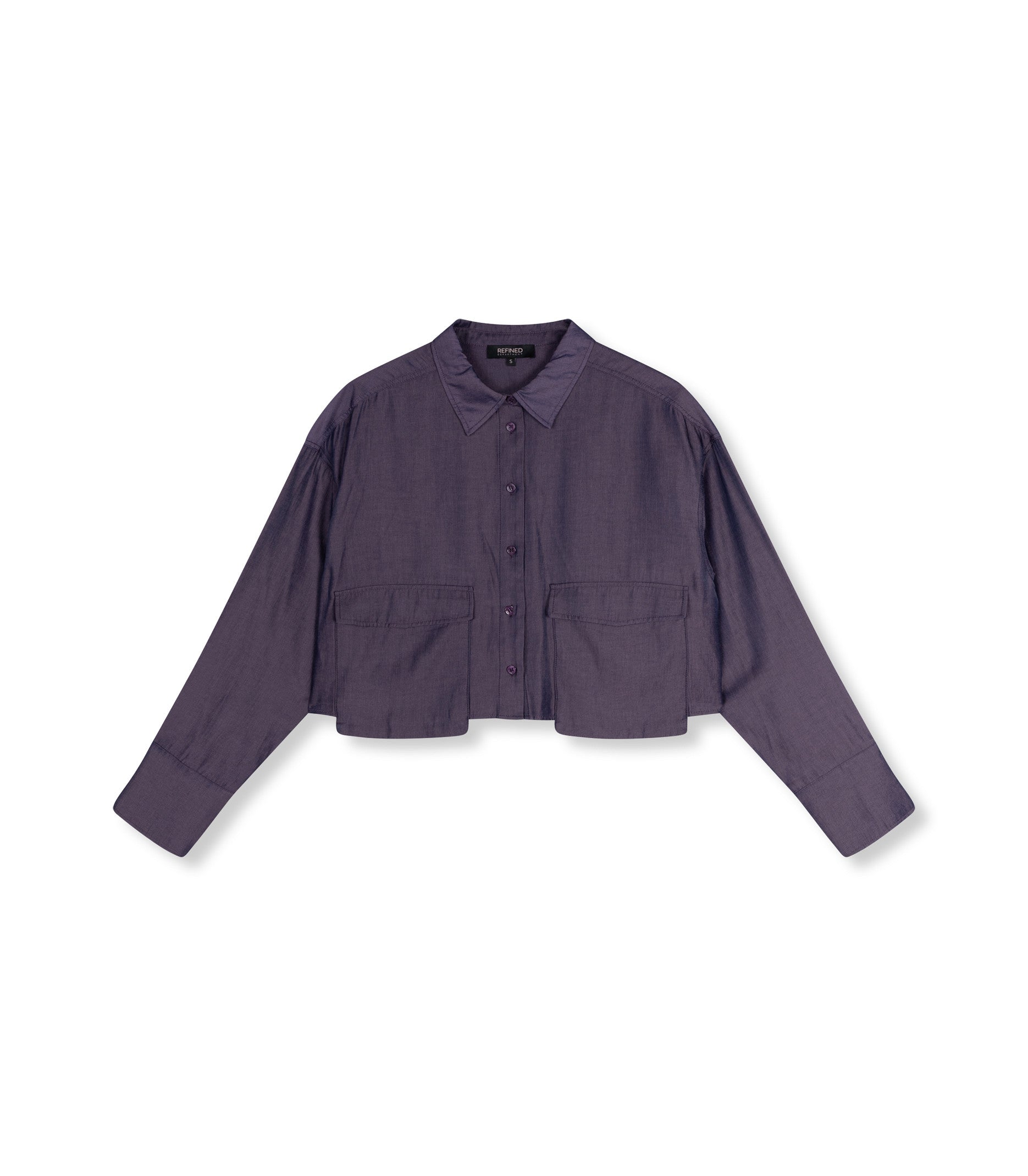 REFINED DEPARTMENT | TINA POCKET SHIRT - PURPLE