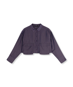 REFINED DEPARTMENT | TINA POCKET SHIRT - PURPLE