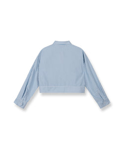 REFINED DEPARTMENT | ROSEMARY CROPPED BLOUSE JACKET - TURQUOISE