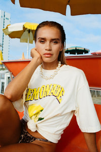 REFINED DEPARTMENT | BRUNA LEMONADE T-SHIRT - VINTAGE WHITE