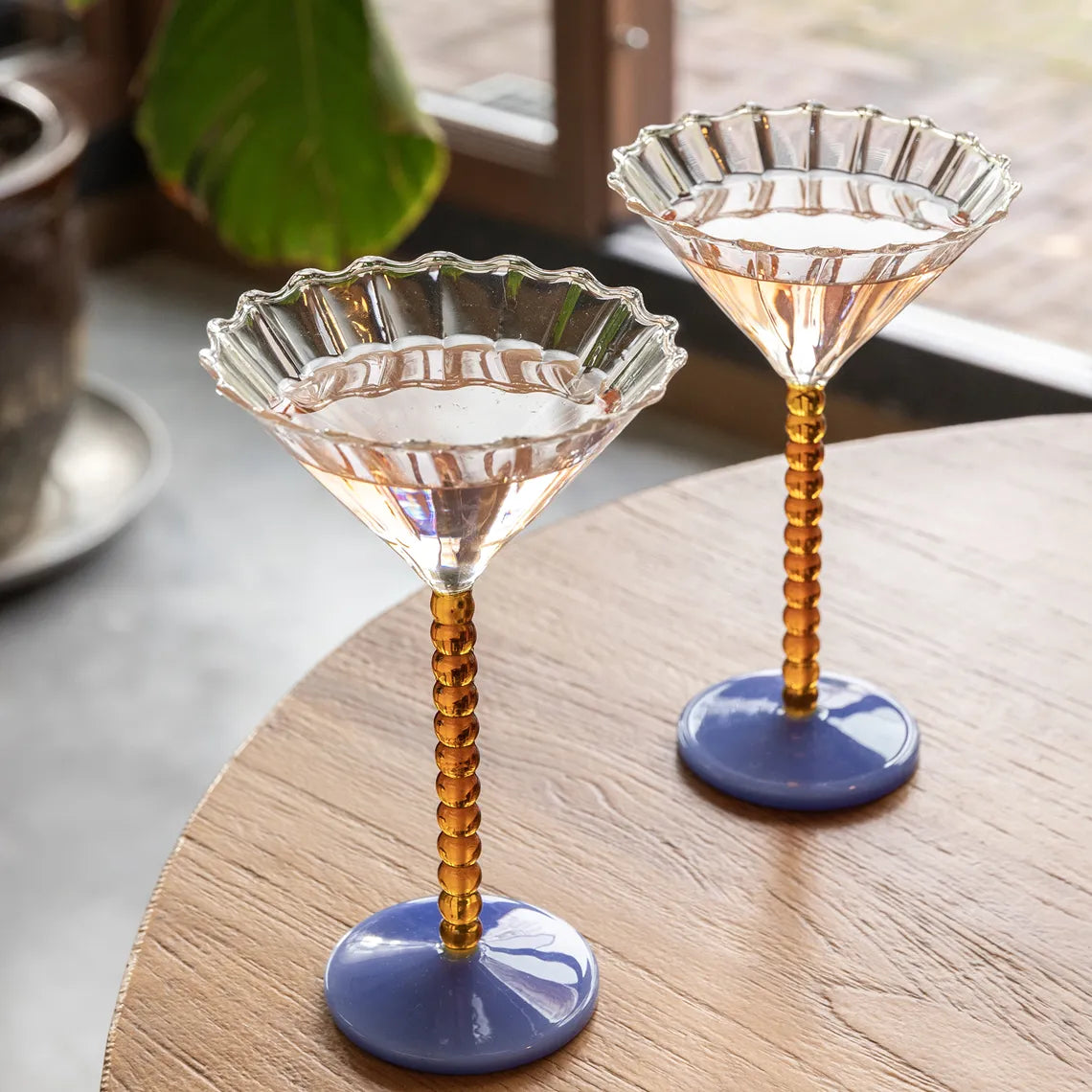 &k | COUPE PERLE AMBER - SET OF 2